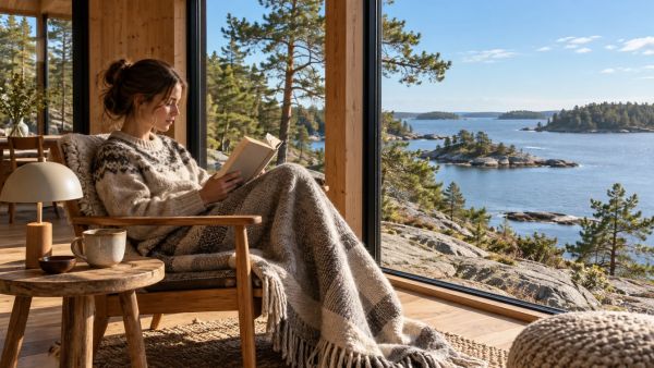 Comodidad escandinava: crea un rincón de lectura perfecto